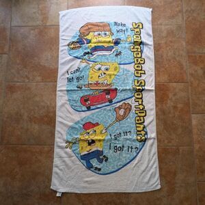 Nickelodeon y2k 2003 faded collectible SpongeBob SquarePants beach towel